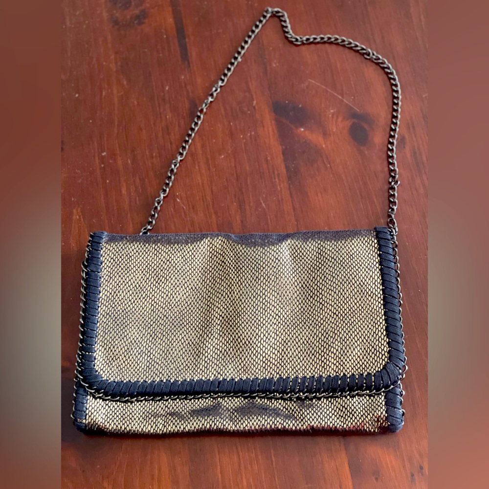 Tarnish gold/black purse